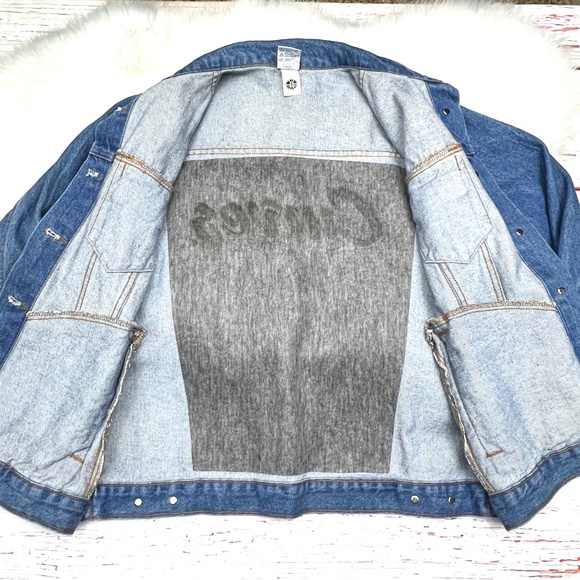 ↪️(relisted!)VINTAGE•RARE•own your! |•CURVES•| A of M Oversized Denim Jean Jacke - Picture 9 of 16